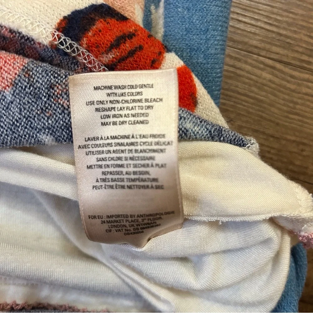 Maeve Anthousai Floral Knit Bell Sleeve Sweater Mini Dress - Picture 14 of 15